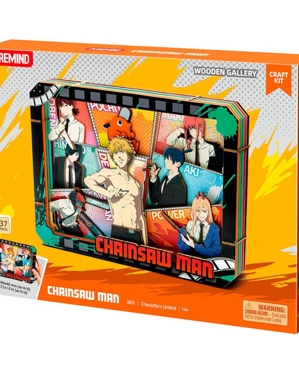 Chainsaw Man - Charaters United Model Kit Wooden Gallery (L) (PUREMIND)