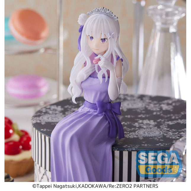 Re:Zero - Starting Life in Another World: Lost in Memories PM Perching PVC Statue Emilia (Dressed-Up Party) 14cm (SEGA)