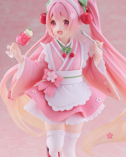 Hatsune Miku - Newley Written Sakura Miku Japanese Cafe Ver. PVC Statue 18 cm (TAITO)