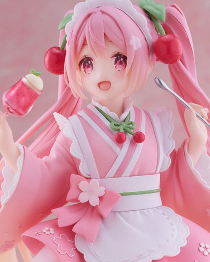 Hatsune Miku - Newley Written Sakura Miku Japanese Cafe Ver. PVC Statue 18 cm (TAITO)