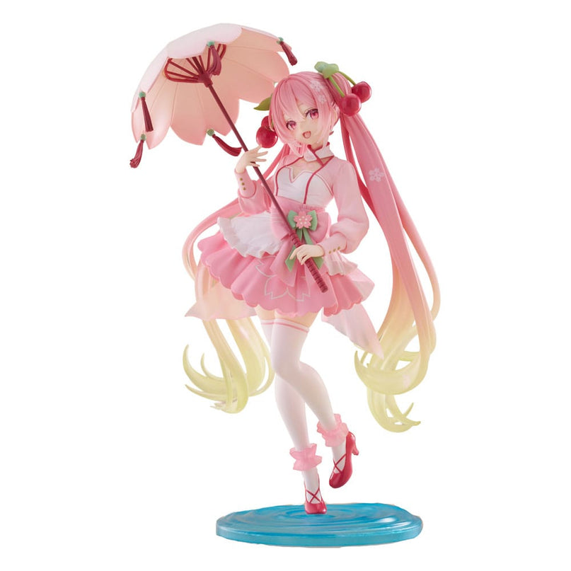 Hatsune Miku -  Sakura Miku Sakura Dress Ver. AMP PVC Statue Newley Written 21 cm (TAITO)