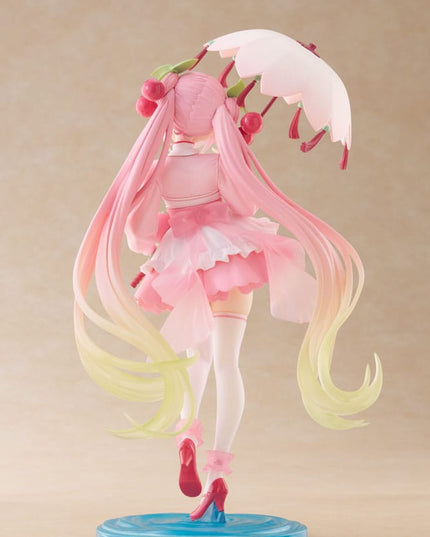 Hatsune Miku -  Sakura Miku Sakura Dress Ver. AMP PVC Statue Newley Written 21 cm (TAITO)