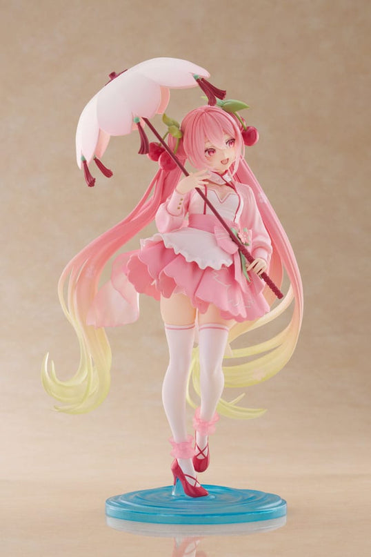 Hatsune Miku -  Sakura Miku Sakura Dress Ver. AMP PVC Statue Newley Written 21 cm (TAITO)