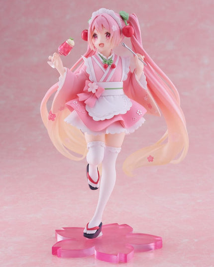 Hatsune Miku - Newley Written Sakura Miku Japanese Cafe Ver. PVC Statue 18 cm (TAITO)