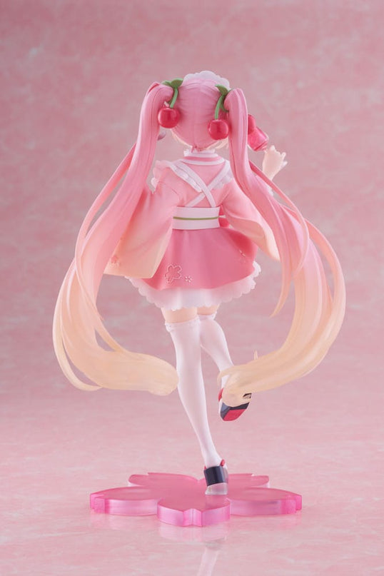 Hatsune Miku - Newley Written Sakura Miku Japanese Cafe Ver. PVC Statue 18 cm (TAITO)