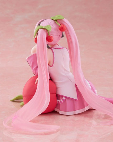 Hatsune Miku - Sakura Miku Cherry Cushion Ver. PVC Statue Desktop Cute Figure 13 cm (TAITO)