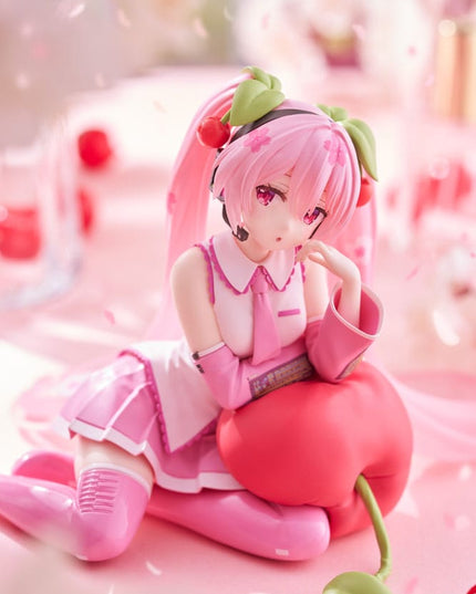 Hatsune Miku - Sakura Miku Cherry Cushion Ver. PVC Statue Desktop Cute Figure 13 cm (TAITO)