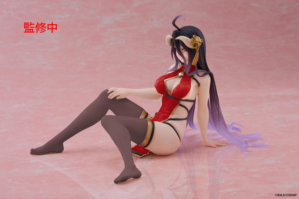 Overlord - Albedo Chinese Dress Ver. Renewal PVC Statue Desktop Cute Figure 13 cm (FURYU)