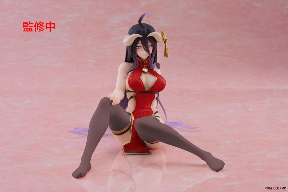 Overlord - Albedo Chinese Dress Ver. Renewal PVC Statue Desktop Cute Figure 13 cm (FURYU)