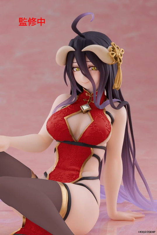 Overlord - Albedo Chinese Dress Ver. Renewal PVC Statue Desktop Cute Figure 13 cm (FURYU)
