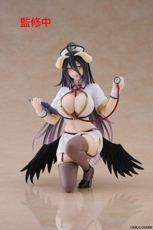 Overlord - Albedo Nurse Ver. Renewal PVC Statue Desktop Cute Figure 13 cm (SEGA)