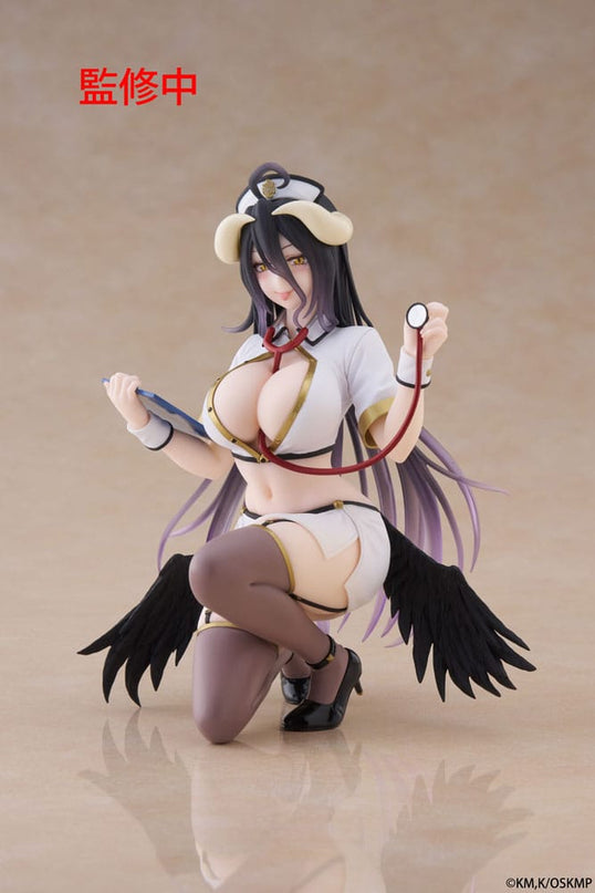 Overlord - Albedo Nurse Ver. Renewal PVC Statue Desktop Cute Figure 13 cm (SEGA)