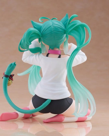 Hatsune Miku - Hatsune Miku Cat Ear T-Shirt Ver. PVC Statue Desktop Cute Figure 13 cm (TAITO)