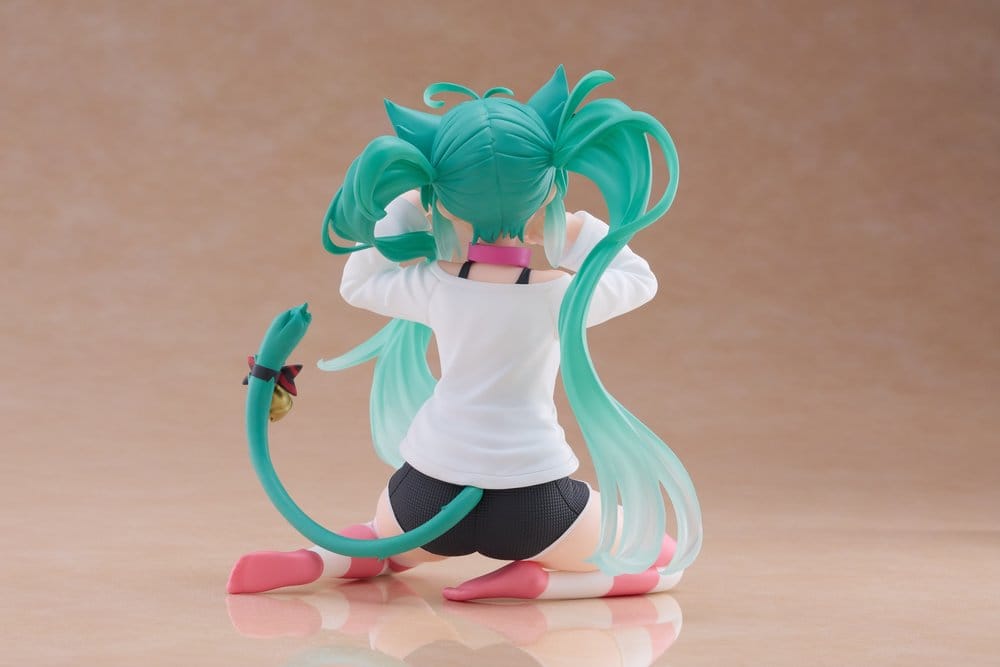 Hatsune Miku - Hatsune Miku Cat Ear T-Shirt Ver. PVC Statue Desktop Cute Figure 13 cm (TAITO)